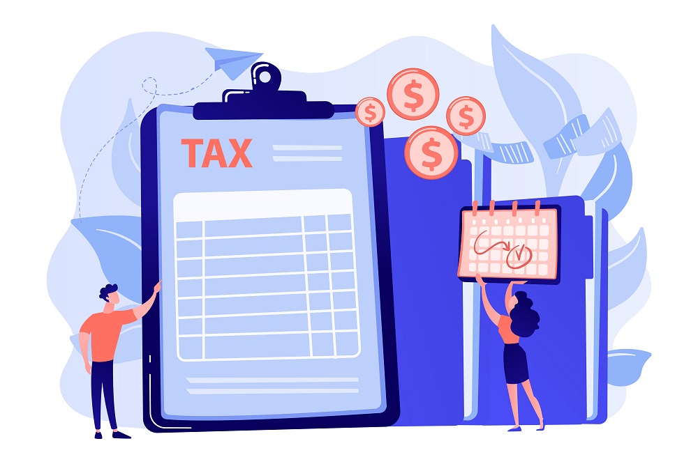 Home tax form concept vector illustration.